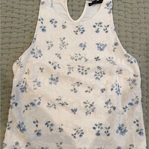 Sweet Mohito Floral Eyelet Tank Top 💙